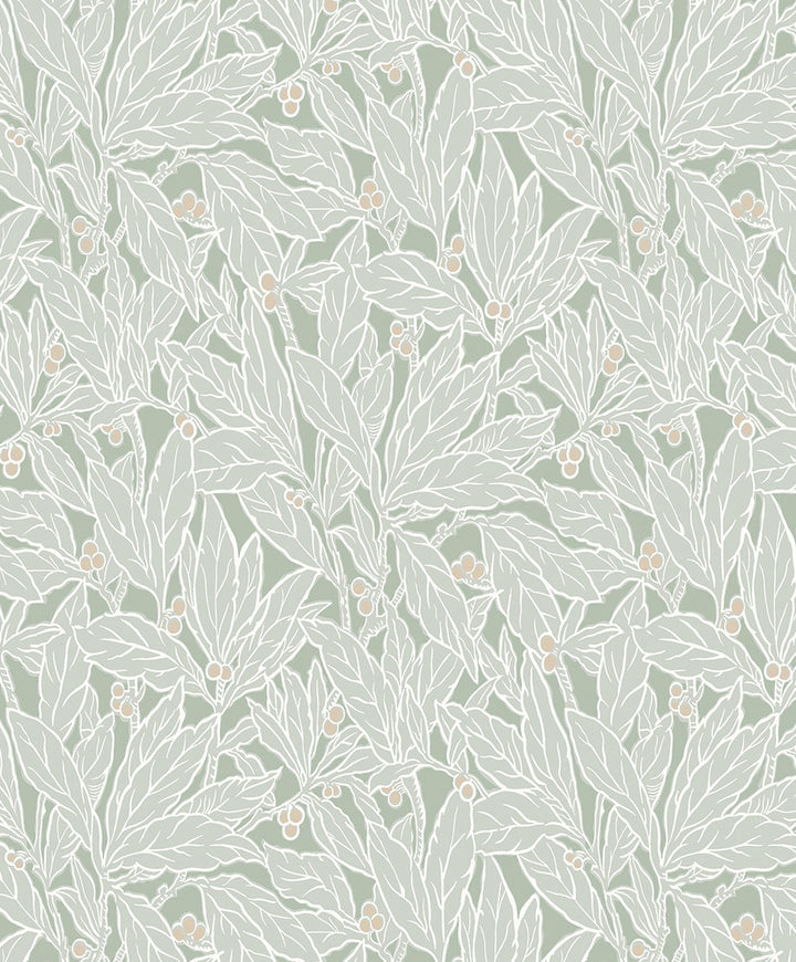 Leaf and Berry Spearmint ET12804 by Etten Studios Designer Wallpaper
