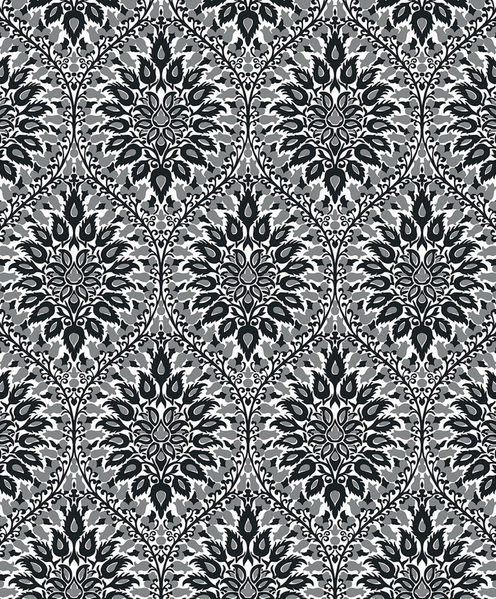 Luna Ogee Ebony & Argos Grey ET12900 by Etten Studios Designer Wallpaper