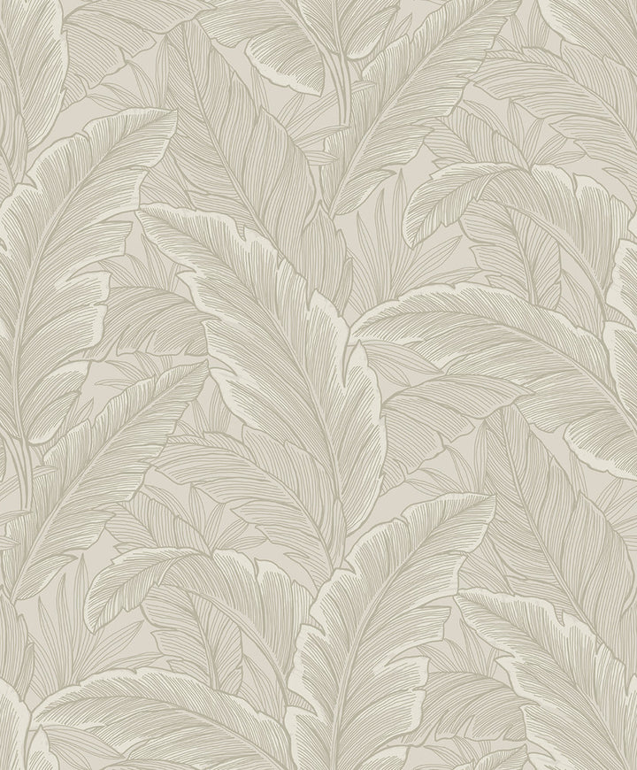 Gulf Tropical Leaves Crema ET13005 by Etten Studios Designer Wallpaper