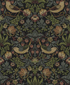 Strawberry Meadow Black ET13401 by Etten Studios Designer Wallpaper