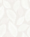 Tossed Leaves Cool Linen EW10000 by Seabrook Designs Designer Wallpaper
