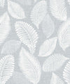 Tossed Leaves Ice EW10028 by Seabrook Designs Designer Wallpaper