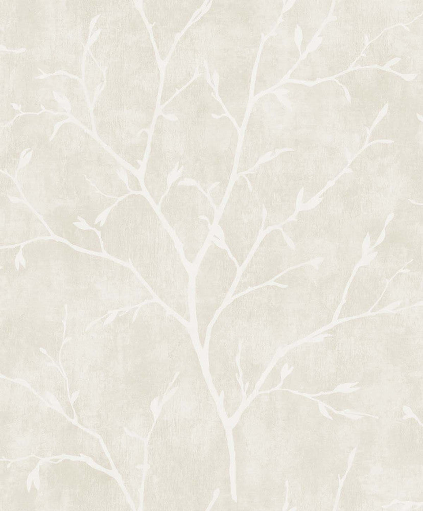 Avena Branches Soft Cream EW10205 by Seabrook Designs Designer Wallpaper