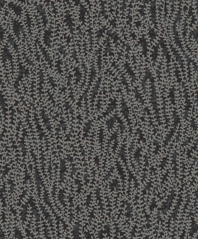 Seaweed Beaded Branches Silver Glass EW10600 by Seabrook Designs Designer Wallpaper