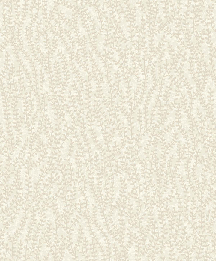 Seaweed Beaded Branches Off White Satin EW10605 by Seabrook Designs Designer Wallpaper