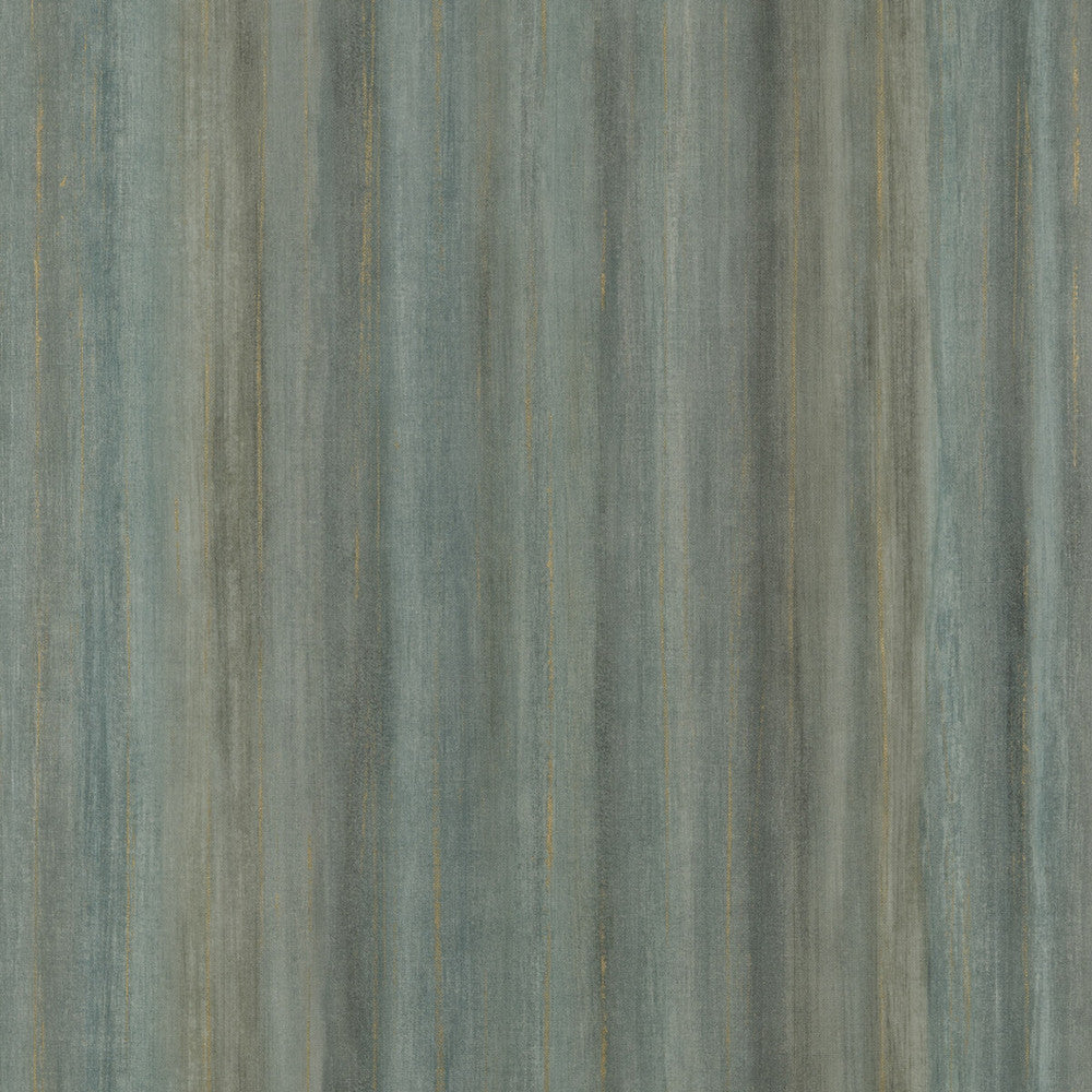 Painted Stripe Teal by Threads Designer Wallcovering VINYL WALLPAPER COLLECTION I PAPER - 100% United Kingdom Horizontal: and Vertical: 26.989 - Swanky Fabrics -