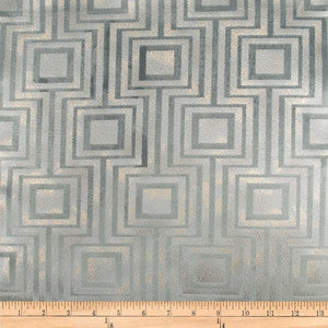 Embellished Square Steel by Europatex Designer Fabric