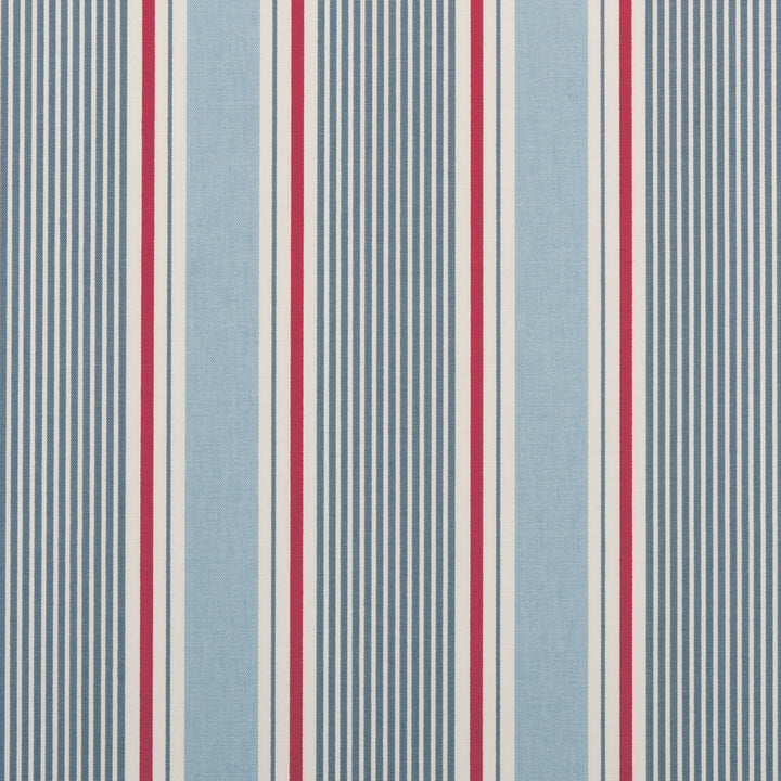 Sail Stripe Marine by Clarke And Clarke Designer Fabric CLARKE & CLARKE MARITIME PRINTS COTTON - 100% United Kingdom MEDIUM Horizontal: 6.89 and Vertical: 0 54 - Swanky Fabrics -