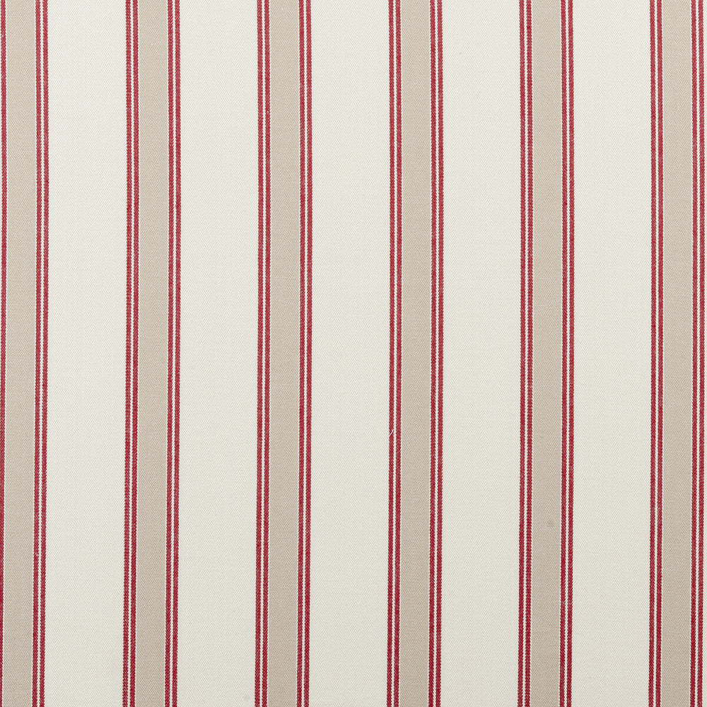 Oxford Red by Clarke And Clarke Fabric Clarke And Clarke Fabric Oxford RedFabric CLARKE & CLARKE TICKING STRIPES COTTON - 100% India </p><p>Repeat: H: 2.76, V: 0 55 - Fabric Carolina -