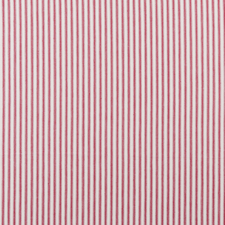 Sutton Red by Clarke And Clarke Designer Fabric CLARKE & CLARKE TICKING STRIPES COTTON - 100% India MEDIUM Horizontal: 0.39 and Vertical: 0 55 - Swanky Fabrics -
