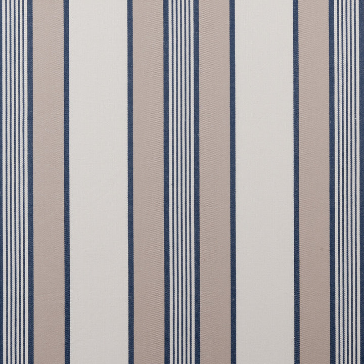 Regatta Navy by Clarke And Clarke Designer Fabric CLARKE & CLARKE TICKING STRIPES COTTON - 100% India MEDIUM Horizontal: 6.69 and Vertical: 0 55 - Swanky Fabrics -