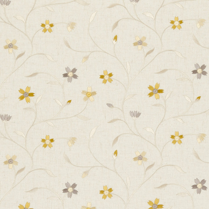 Mellor Citrus by Clarke And Clarke Designer Fabric CLARKE & CLARKE RIBBLE VALLEY POLYESTER - 61%;LINEN - 19%;VISCOSE - 11%;COTTON - 9% India - Horizontal: 10.63 and Vertical: 9.25 53 - Swanky Fabrics -