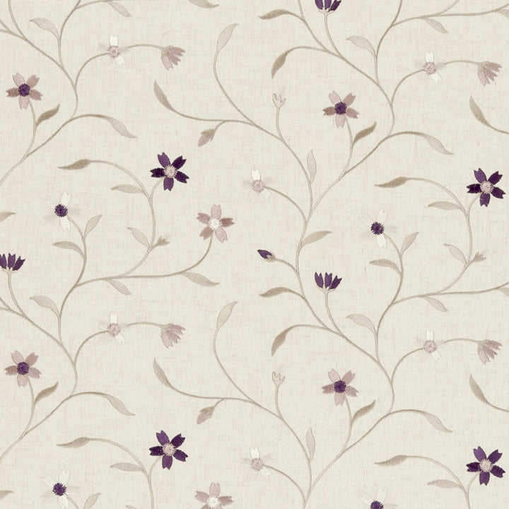 Mellor Heather by Clarke And Clarke Designer Fabric CLARKE & CLARKE RIBBLE VALLEY POLYESTER - 61%;LINEN - 19%;VISCOSE - 11%;COTTON - 9% India Horizontal: 10.63 and Vertical: 9.25 53 - Swanky Fabrics -