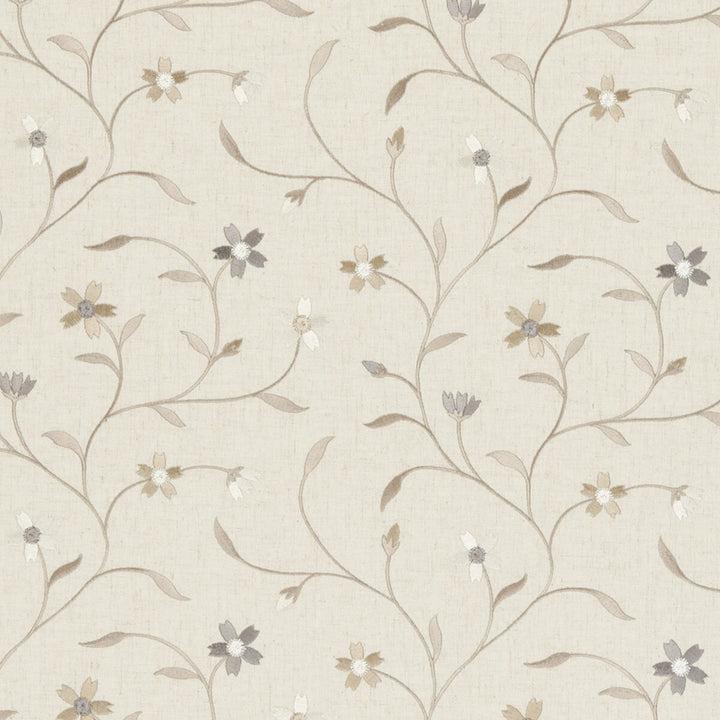 Mellor Natural by Clarke And Clarke Designer Fabric CLARKE & CLARKE RIBBLE VALLEY POLYESTER - 61%;LINEN - 19%;VISCOSE - 11%;COTTON - 9% India Horizontal: 10.63 and Vertical: 9.25 53 - Swanky Fabrics -