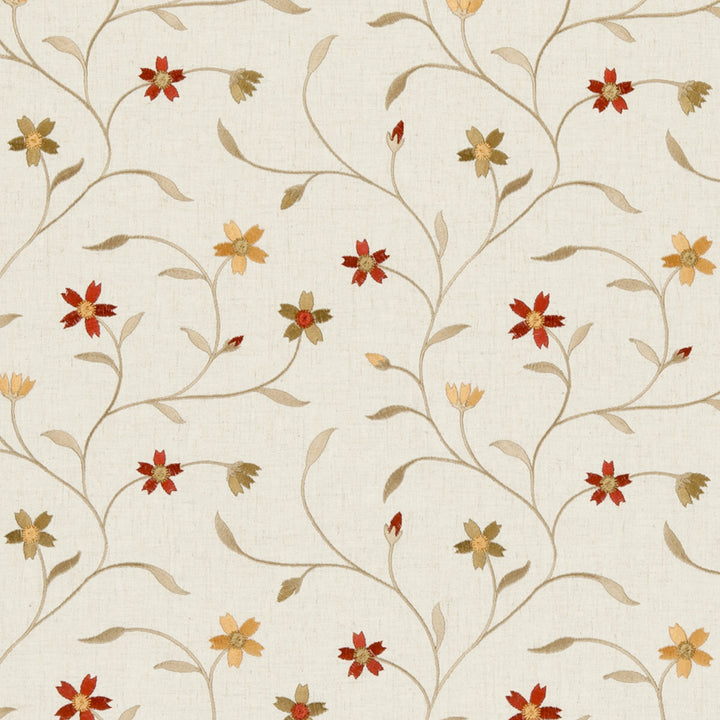 Mellor Spice by Clarke And Clarke Designer Fabric CLARKE & CLARKE RIBBLE VALLEY POLYESTER - 61%;LINEN - 19%;VISCOSE - 11%;COTTON - 9% India - Horizontal: 10.63 and Vertical: 9.25 53 - Swanky Fabrics -