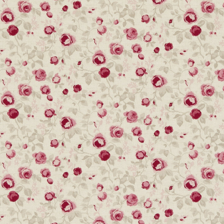 Maude Raspberry by Clarke And Clarke Designer Fabric CLARKE & CLARKE GENEVIEVE COTTON - 100% United Kingdom MEDIUM Horizontal: and Vertical: 55.125 - Swanky Fabrics -