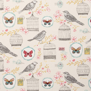 Melodie Natural by Clarke And Clarke Designer Fabric