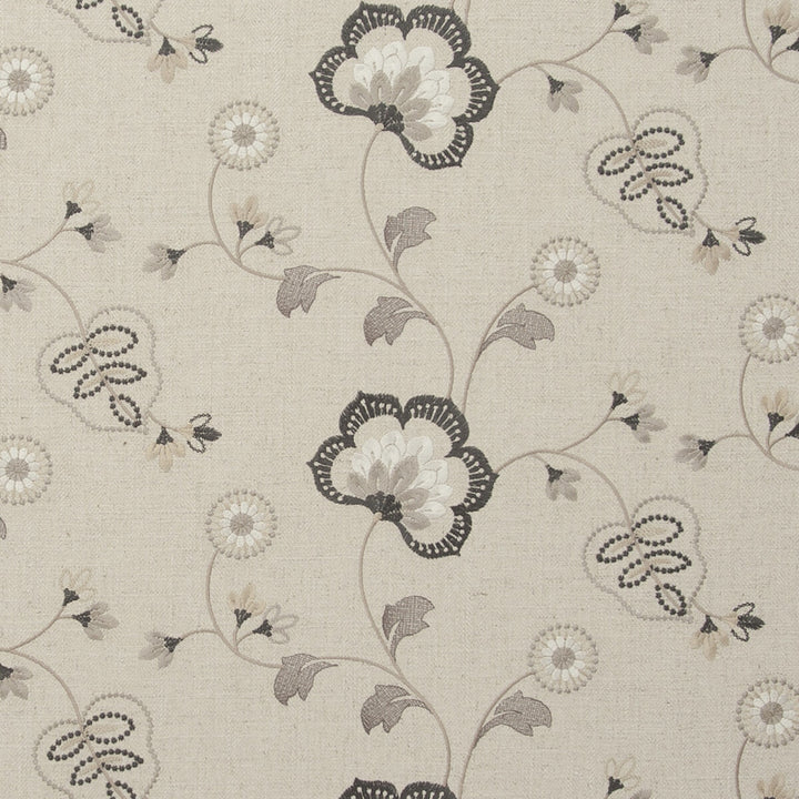 Chatsworth Charcoal by Clarke And Clarke Designer Fabric CLARKE & CLARKE MANOR HOUSE VISCOSE - 34%;COTTON - 22%;LINEN - 22%;POLYESTER - 22% India Horizontal: 25.59 and Vertical: 9.06 54 - Swanky Fabrics -