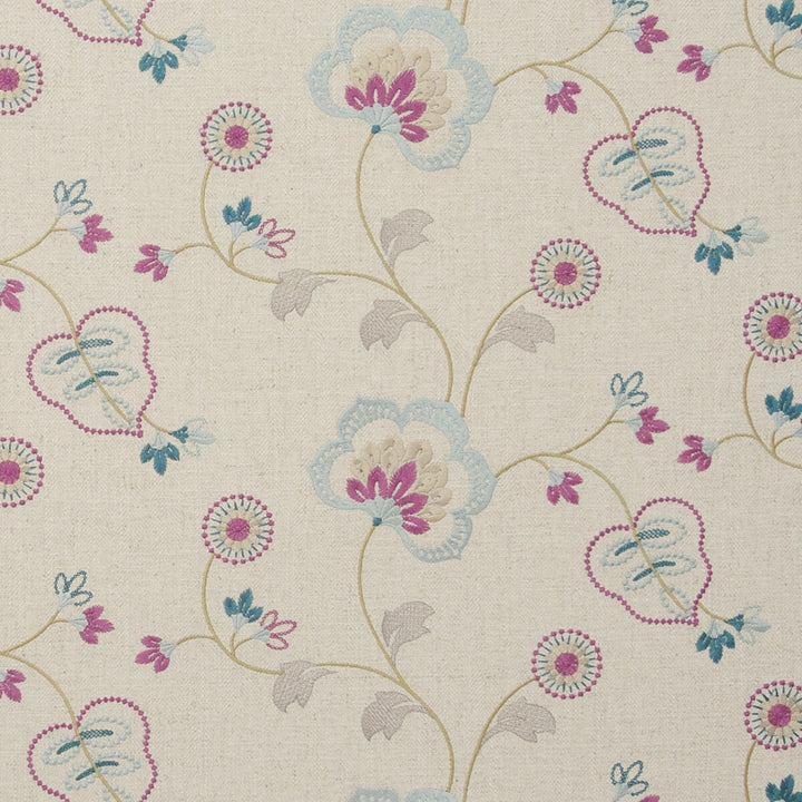 Chatsworth Duckegg by Clarke And Clarke Designer Fabric CLARKE & CLARKE MANOR HOUSE VISCOSE - 34%;COTTON - 22%;LINEN - 22%;POLYESTER - 22% India Horizontal: 25.59 and Vertical: 9.06 54 - Swanky Fabrics -