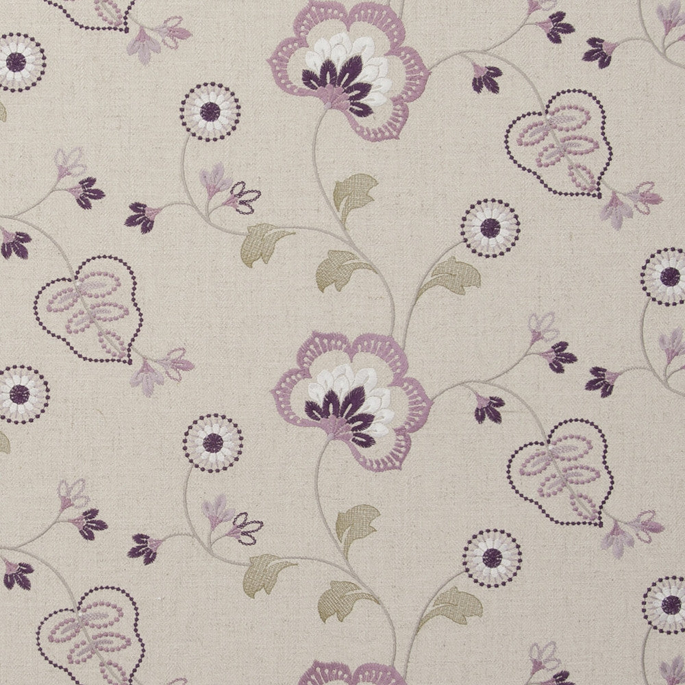 Chatsworth Orchid by Clarke And Clarke Designer Fabric CLARKE & CLARKE MANOR HOUSE VISCOSE - 34%;COTTON - 22%;LINEN - 22%;POLYESTER - 22% India Horizontal: 25.59 and Vertical: 9.06 54 - Swanky Fabrics -
