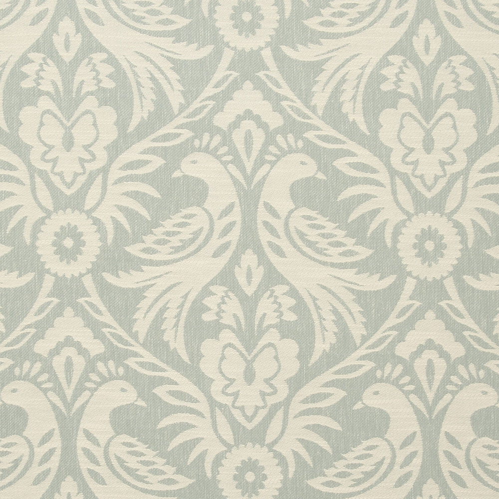 Harewood Duckegg by Clarke And Clarke Designer Fabric CLARKE & CLARKE MANOR HOUSE POLYESTER - 50%;COTTON - 43%;LINEN - 7% India MEDIUM Horizontal: 13.54 and Vertical: 17.4 54 - Swanky Fabrics -