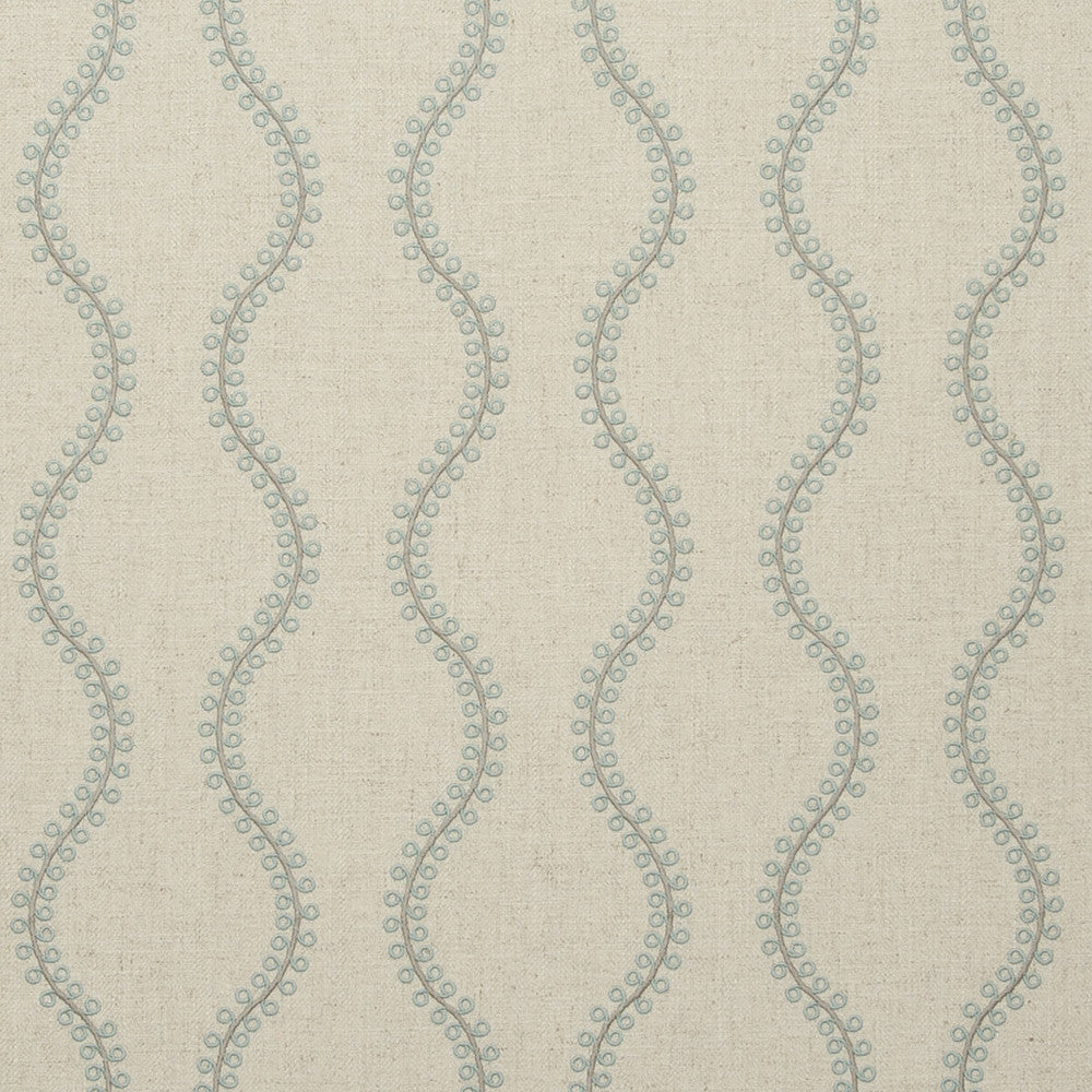 Woburn Duckegg by Clarke And Clarke Designer Fabric CLARKE & CLARKE MANOR HOUSE COTTON - 43%;LINEN - 19%;POLYESTER - 19%;VISCOSE - 19% India Horizontal: 6.5 and Vertical: 6.1 54 - Swanky Fabrics -
