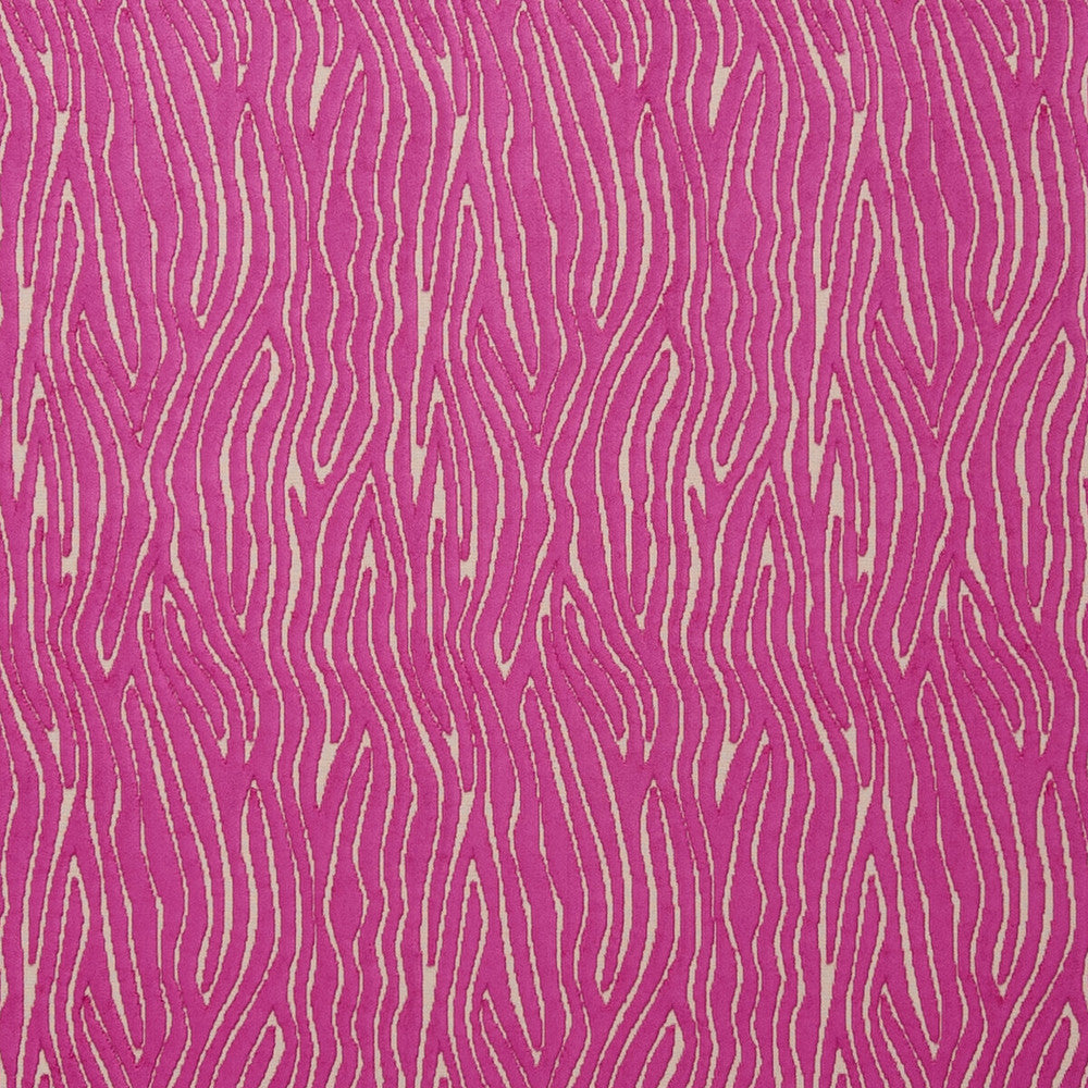 Onda Fuchsia by Clarke And Clarke Designer Fabric CLARKE & CLARKE DIMENSIONS VISCOSE - 52%;POLYESTER - 48% Turkey HEAVY Horizontal: 6.89 and Vertical: 12.2 54 - Swanky Fabrics -
