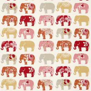 Elephants Spice by Clarke And Clarke Designer Fabric