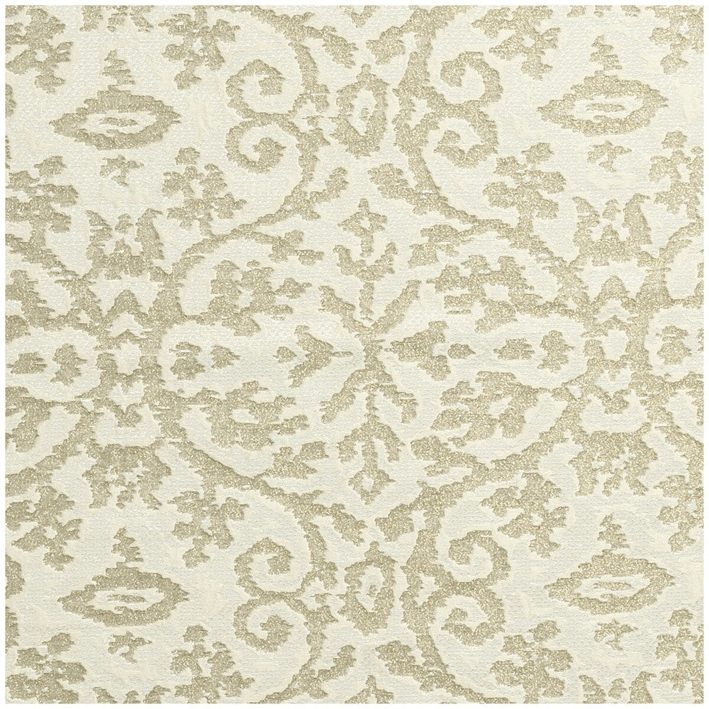 Imperiale Ivory by Clarke And Clarke Designer Fabric CLARKE & CLARKE IMPERIALE NYLON - 35%;VISCOSE - 28%;LINEN - 26%;METAL - 11% India MEDIUM Horizontal: 9.45 and Vertical: 9.65 57 - Swanky Fabrics -