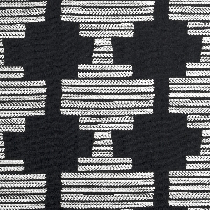 Bw1010 Black/White by Clarke And Clarke Designer Fabric CLARKE & CLARKE BLACK + WHITE COTTON - 25%;LINEN - 25%;POLYESTER - 25%;VISCOSE - 25% India Horizontal: 10.625 and Vertical: 9 55 - Swanky Fabrics -