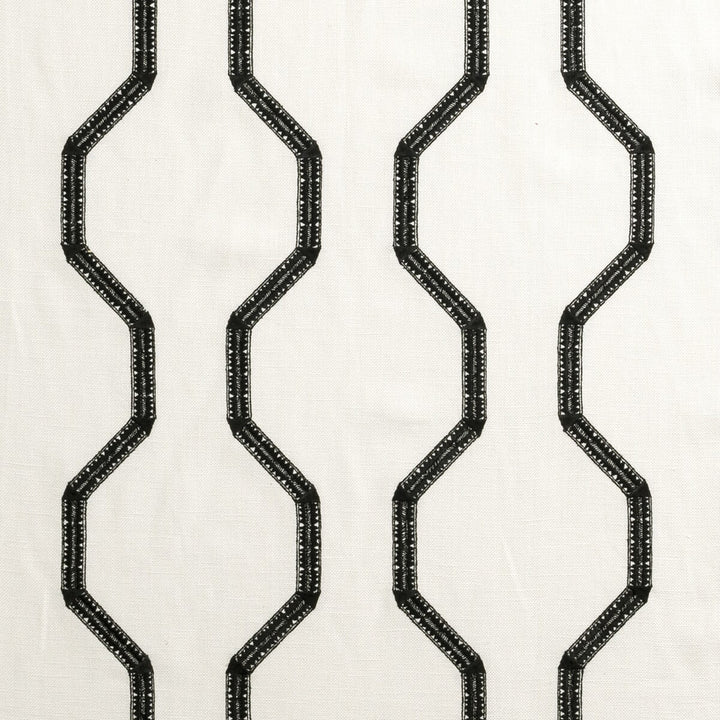 Bw1012 Black/White by Clarke And Clarke Designer Fabric CLARKE & CLARKE BLACK + WHITE India Horizontal: 9.06 and Vertical: 9.06 55 - Swanky Fabrics -