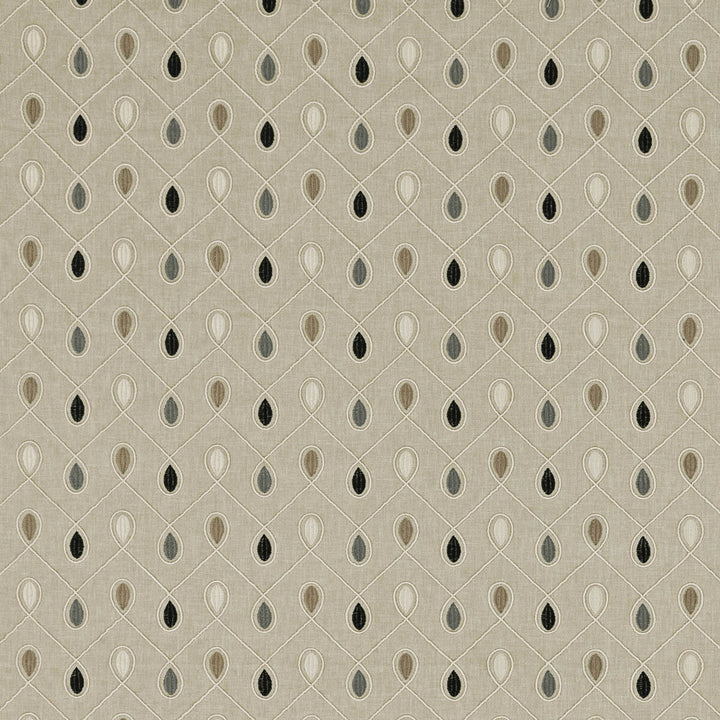 Healey Charcoal by Clarke And Clarke Designer Fabric CLARKE & CLARKE RICHMOND POLYESTER - 52%;COTTON - 48% India - Horizontal: 6.3 and Vertical: 4.53 54 - Swanky Fabrics -