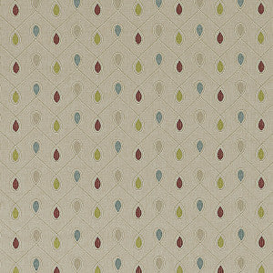 Healey Raspberry/Duckegg by Clarke And Clarke Designer Fabric