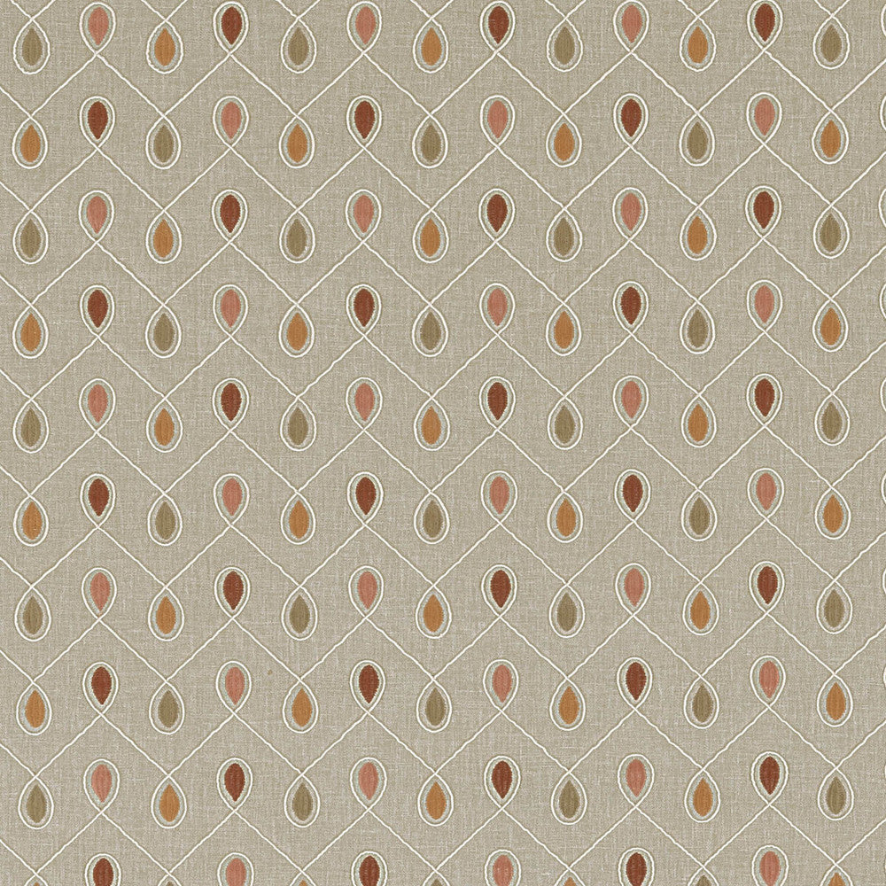 Healey Spice by Clarke And Clarke Designer Fabric CLARKE & CLARKE RICHMOND POLYESTER - 52%;COTTON - 48% India - Horizontal: 6.3 and Vertical: 4.53 54 - Swanky Fabrics -