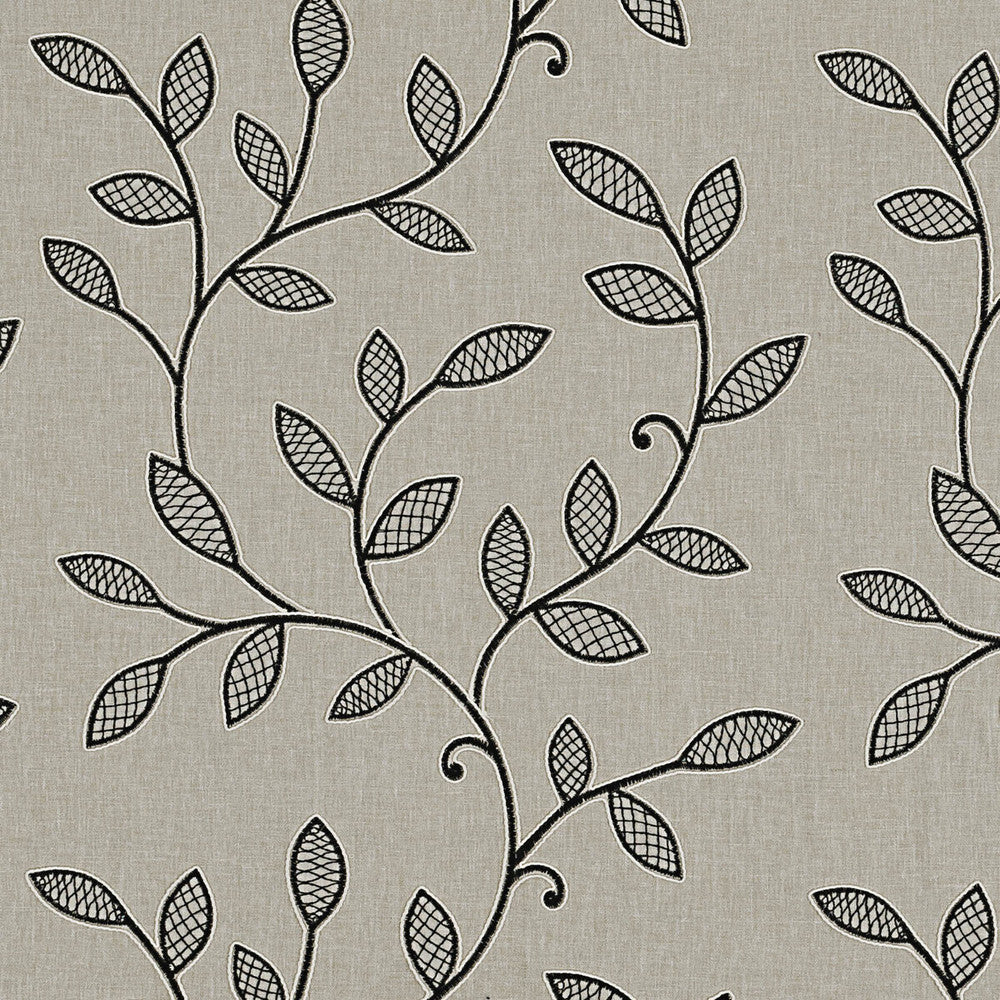 Hetton Charcoal by Clarke And Clarke Designer Fabric CLARKE & CLARKE RICHMOND POLYESTER - 52%;COTTON - 48% India - Horizontal: 16.93 and Vertical: 18.35 54 - Swanky Fabrics -