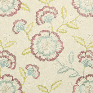 Richmond Raspberry/Duckegg by Clarke And Clarke Designer Fabric