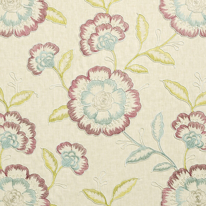 Richmond Raspberry/Duckegg by Clarke And Clarke Fabric Clarke And Clarke Fabric Richmond Raspberry/DuckeggFabric CLARKE & CLARKE RICHMOND POLYESTER - 52%;COTTON - 48% India </p><p>Repeat: H: 16.93, V: 18.9 54 - Fabric Carolina -