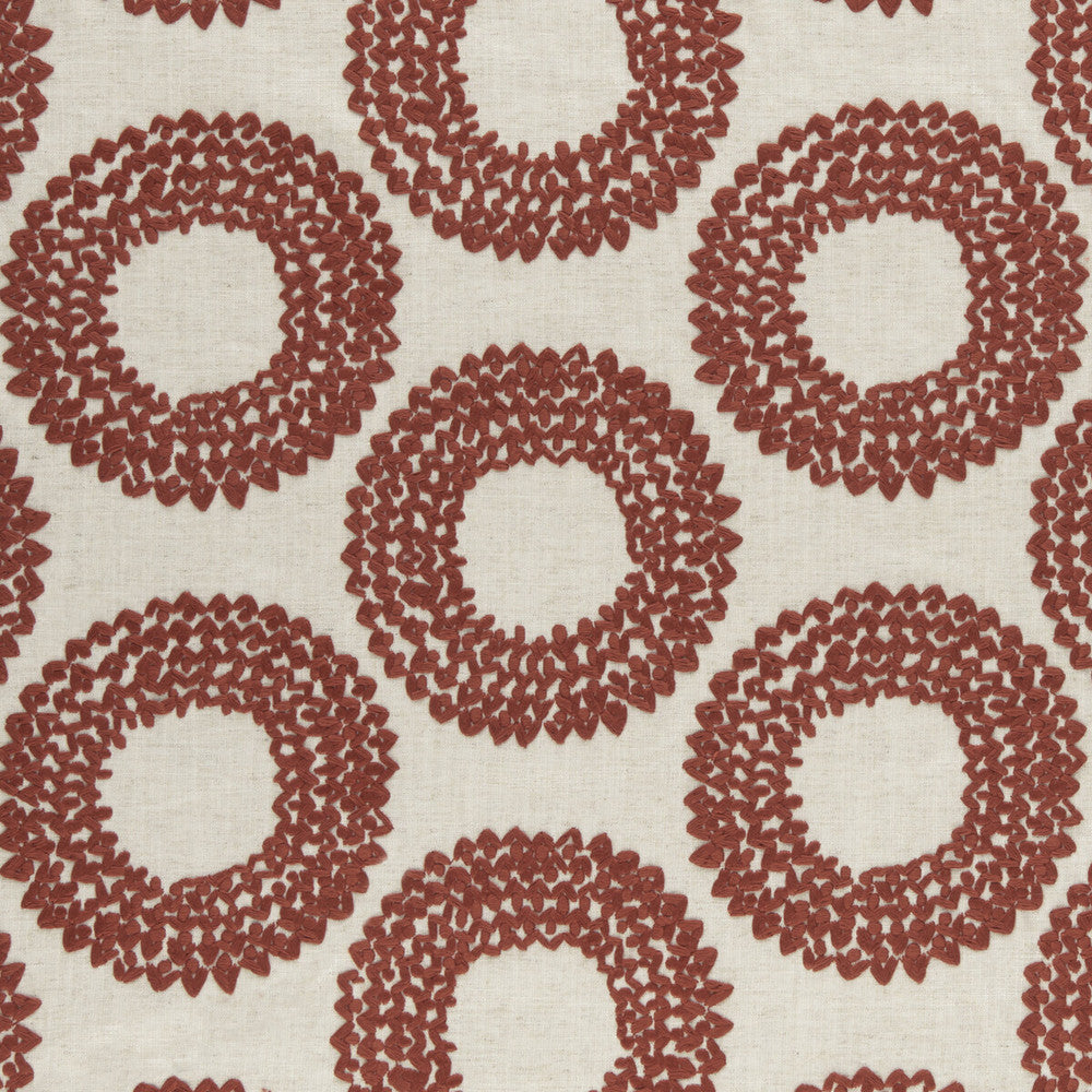 Dashiki Cinnabar by Clarke And Clarke Designer Fabric CLARKE & CLARKE AMARA COTTON - 100% India - Horizontal: 12.87 and Vertical: 9.21 55 - Swanky Fabrics -