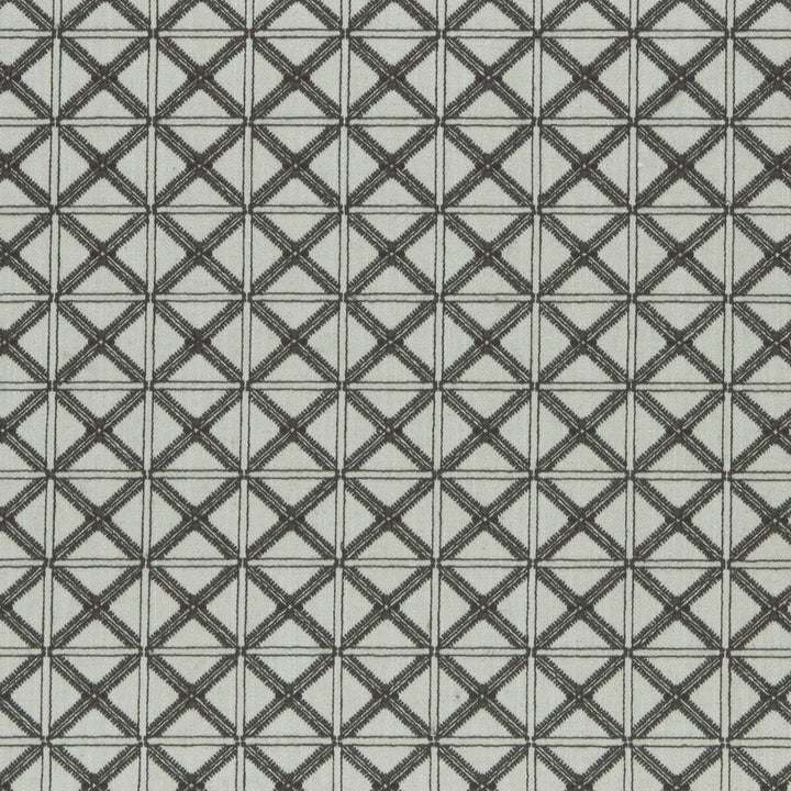Makenzi Charcoal by Clarke And Clarke Designer Fabric CLARKE & CLARKE AMARA COTTON - 25%;LINEN - 25%;POLYESTER - 25%;VISCOSE - 25% India - Horizontal: 2.24 and Vertical: 2.09 55 - Swanky Fabrics -