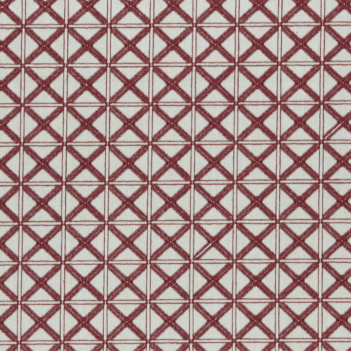 Makenzi Red by Clarke And Clarke Designer Fabric CLARKE & CLARKE AMARA COTTON - 25%;LINEN - 25%;POLYESTER - 25%;VISCOSE - 25% India Horizontal: 2.24 and Vertical: 2.09 55 - Swanky Fabrics -