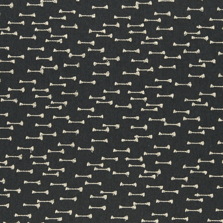 Nala Charcoal by Clarke And Clarke Designer Fabric CLARKE & CLARKE AMARA COTTON - 25%;LINEN - 25%;POLYESTER - 25%;VISCOSE - 25% India Horizontal: 8.86 and Vertical: 6.22 55 - Swanky Fabrics -