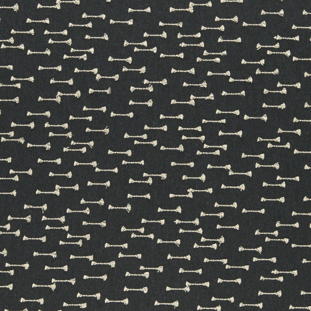 Nala Charcoal by Clarke And Clarke Designer Fabric CLARKE & CLARKE AMARA COTTON - 25%;LINEN - 25%;POLYESTER - 25%;VISCOSE - 25% India Horizontal: 8.86 and Vertical: 6.22 55 - Swanky Fabrics -