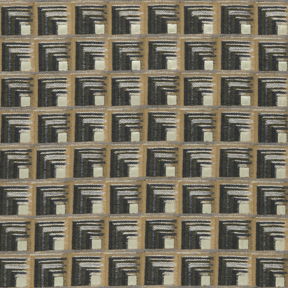 Oni Charcoal/Cinnamon by Clarke And Clarke Designer Fabric CLARKE & CLARKE AMARA VISCOSE - 70%;COTTON - 15%;POLYESTER - 15% India - Horizontal: 4.65 and Vertical: 4.45 55 - Swanky Fabrics -