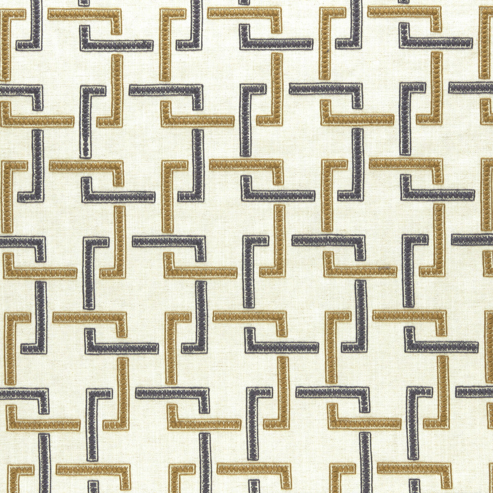 Sekai Charcoal/Cinnamon by Clarke And Clarke Designer Fabric CLARKE & CLARKE AMARA VISCOSE - 70%;LINEN - 30% India - Horizontal: 6.57 and Vertical: 6.22 55 - Swanky Fabrics -