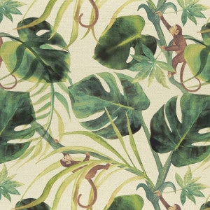 Monkey Business Natural by Clarke And Clarke Designer Fabric