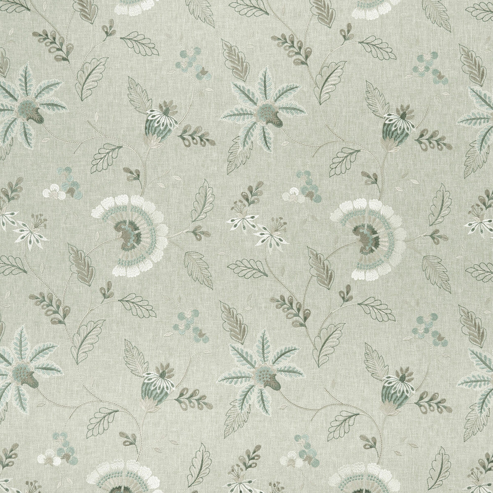 Delamere Duckegg by Clarke And Clarke Designer Fabric CLARKE & CLARKE HALCYON POLYESTER - 52%;COTTON - 48% India - Horizontal: 17.05 and Vertical: 18.9 54 - Swanky Fabrics -