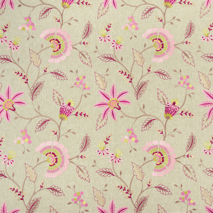 Delamere Raspberry by Clarke And Clarke Designer Fabric CLARKE & CLARKE HALCYON POLYESTER - 52%;COTTON - 48% India Horizontal: 17.05 and Vertical: 18.9 54 - Swanky Fabrics -