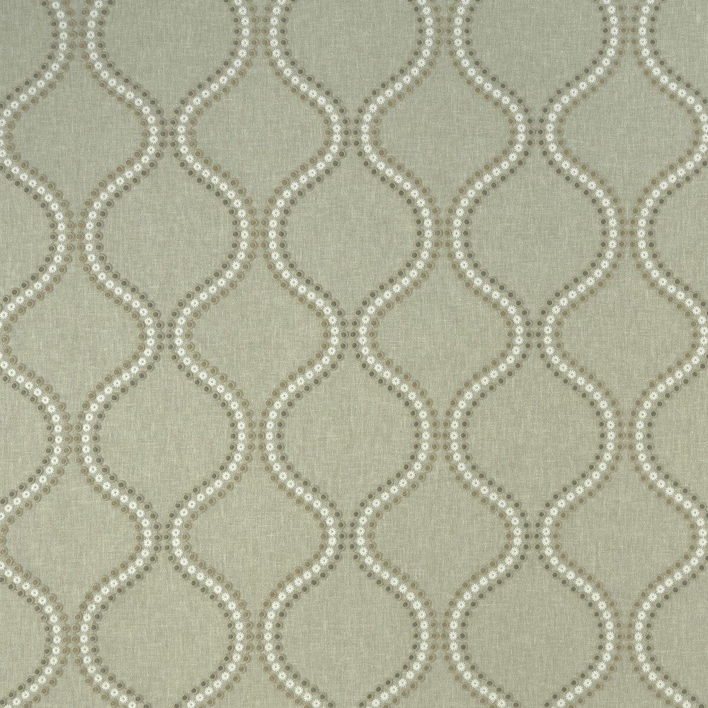 Layton Dove by Clarke And Clarke Designer Fabric CLARKE & CLARKE HALCYON POLYESTER - 52%;COTTON - 48% India - Horizontal: 8.5 and Vertical: 9.45 54 - Swanky Fabrics -