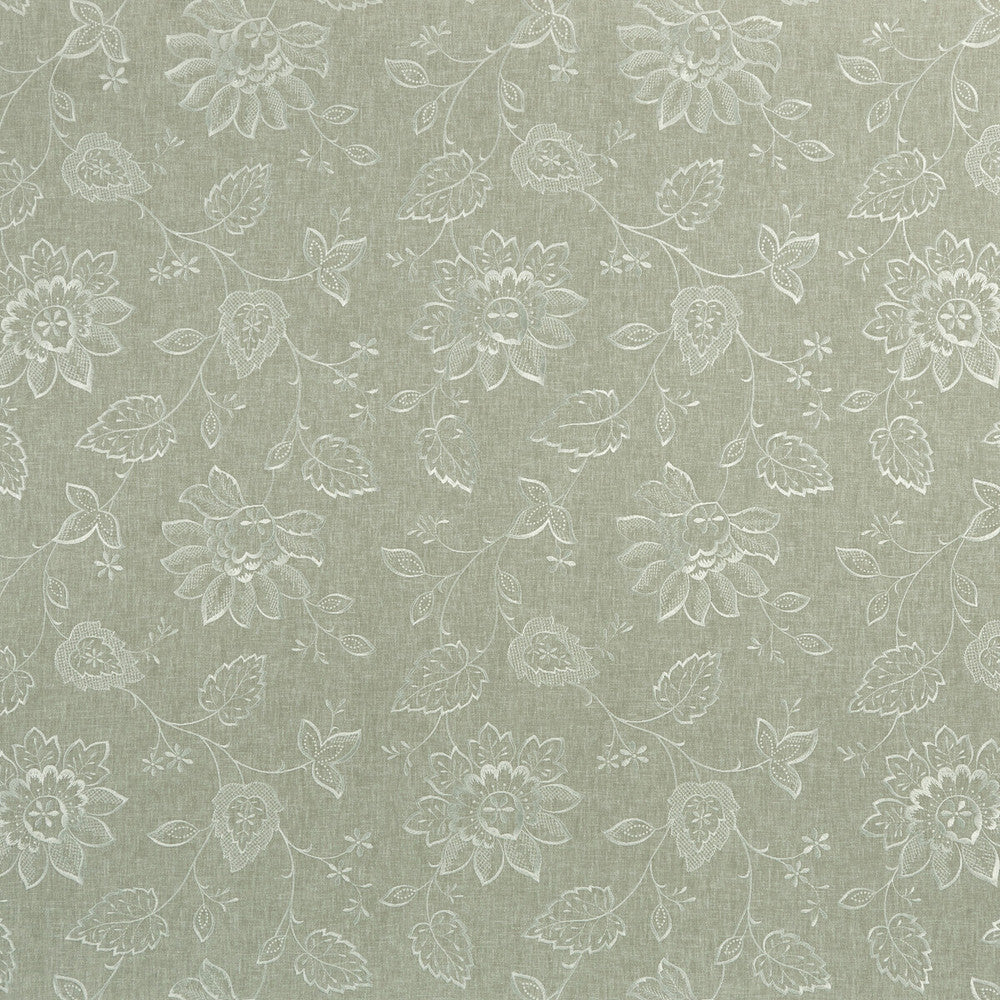 Liliana Dove by Clarke And Clarke Designer Fabric CLARKE & CLARKE HALCYON POLYESTER - 52%;COTTON - 48% India - Horizontal: 17.05 and Vertical: 18.9 54 - Swanky Fabrics -