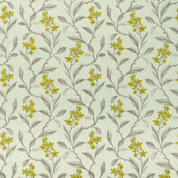 Melrose Chartreuse by Clarke And Clarke Designer Fabric CLARKE & CLARKE HALCYON POLYESTER - 52%;COTTON - 48% India - Horizontal: 17.32 and Vertical: 12.8 54 - Swanky Fabrics -